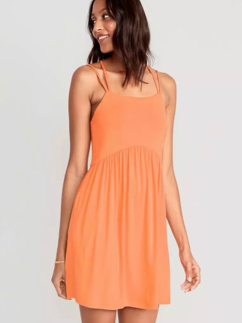 Old Navy Fit & Flare Cross-Back Mini Cami Dress